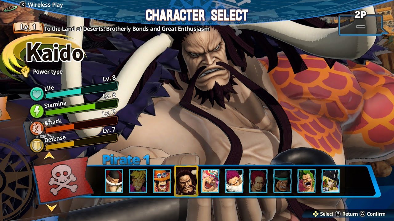 one piece pirate warriors 4 characters list
